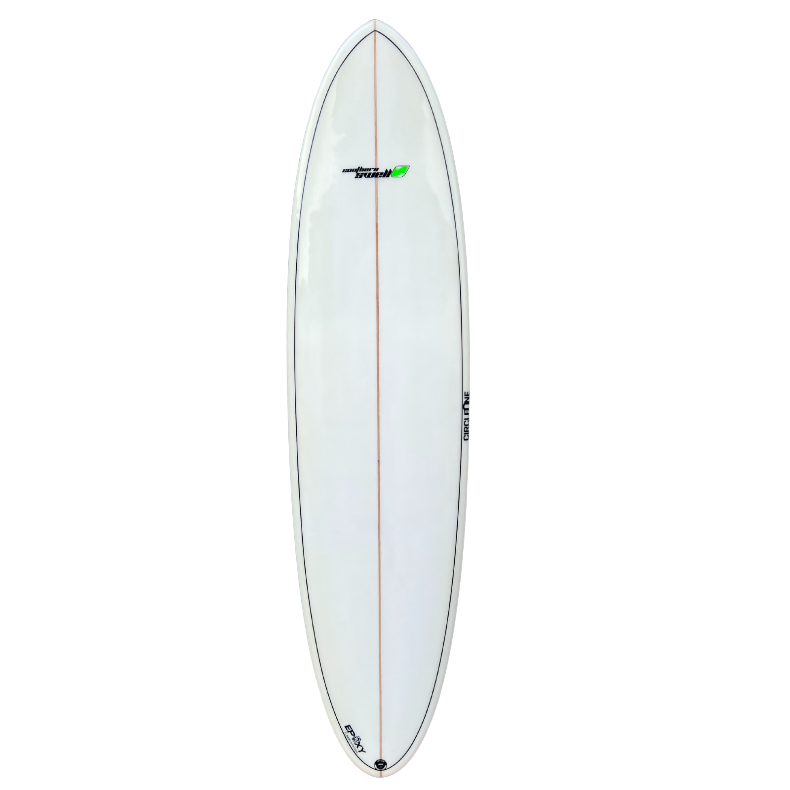 7ft 6 Southern Swells Round Tail Clear Epoxy Finish (FINS Included)