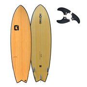 6ft 11 Bamboo Wing Swallow Tail Shortboard